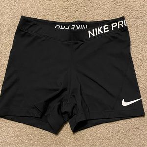 Black Nike Pro spandex shorts